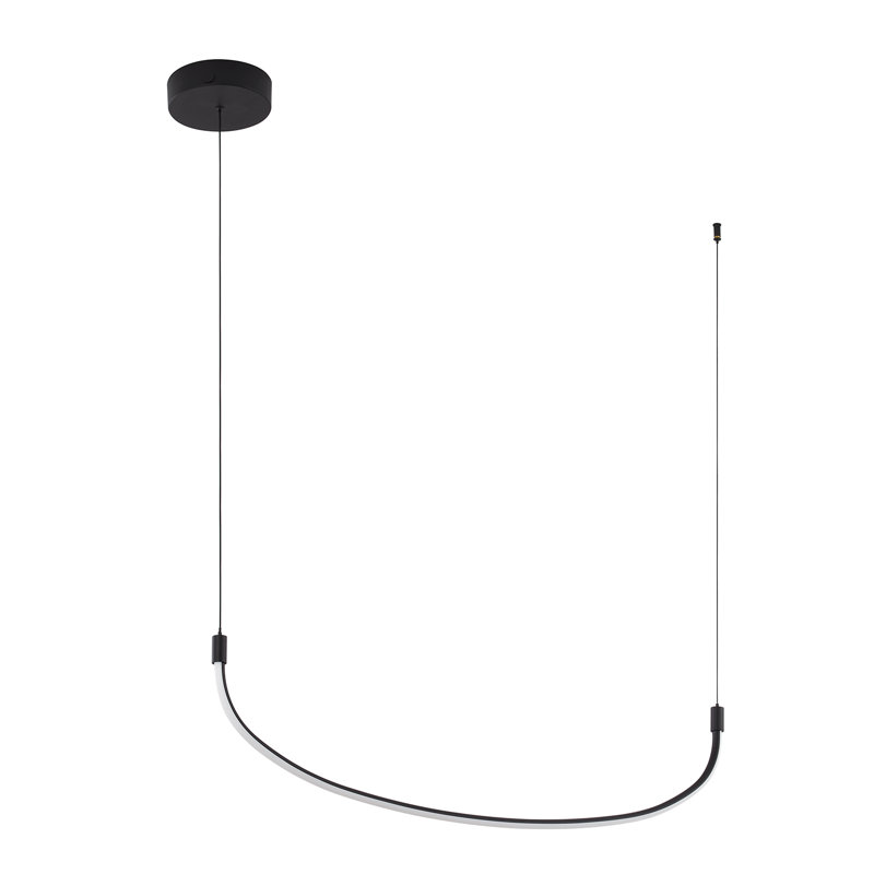 Talis 1 - Light LED Pendant, Black, 9.25" H x 36.63" W x 0.88" D