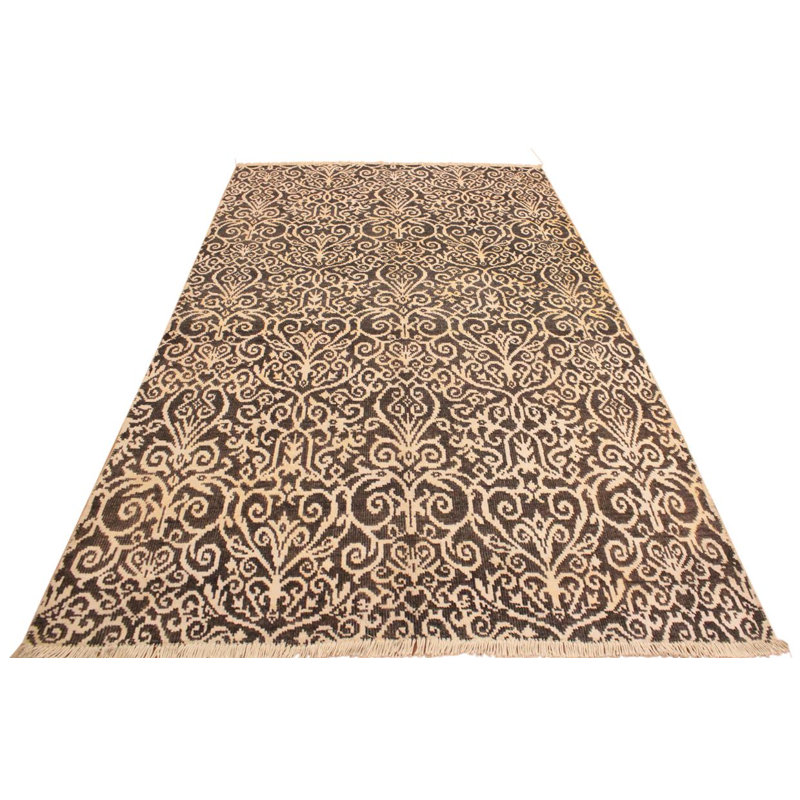 Hand Knotted Wool Damask Indoor Rug