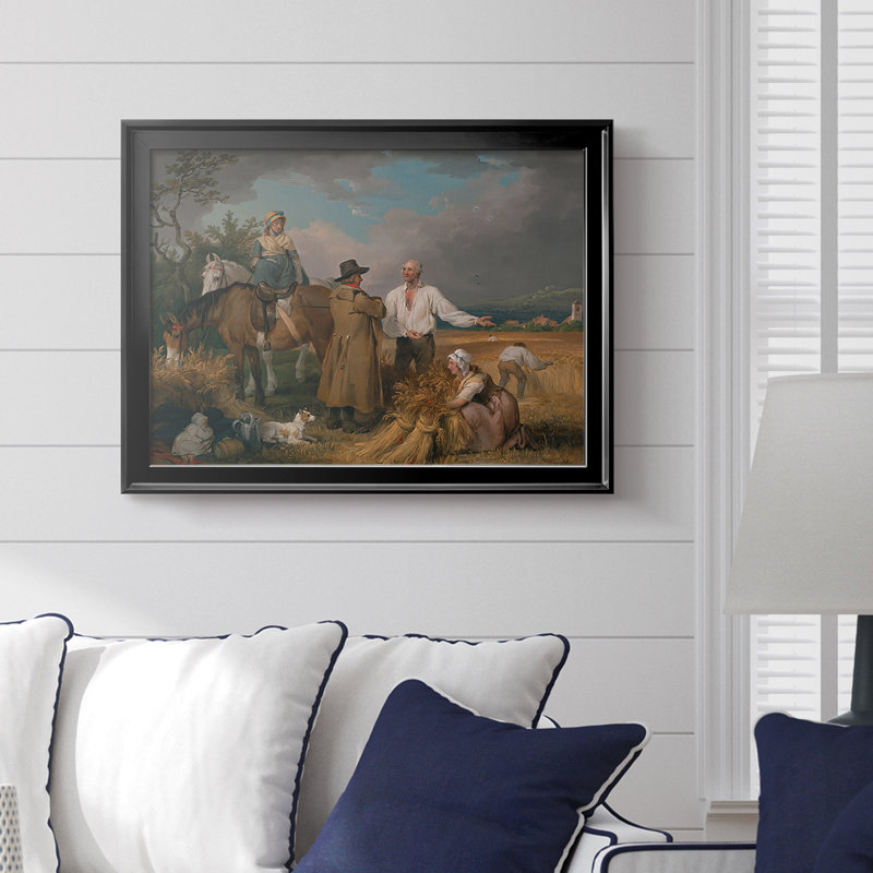Reapers-George Stubbs-Toile tendue avec châssis, 1785, Toile avec cadre, Noir, 18,5 x 24,5
