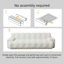 87" Modern Cloud Chenille Sofa, 3-Seater with Button Tufted Back & Square Arms, No Assembly Required, Plush Comfort for Living Room-1609668208