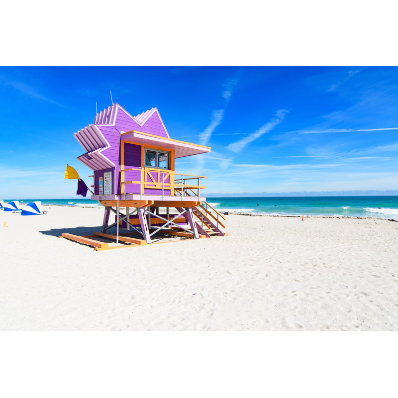 Miami Beach - Wrapped Canvas Print, 30cm H x 46cm W x 3.8cm D