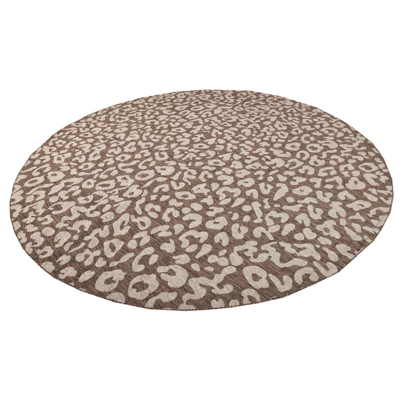 Animal Print Indoor / Outdoor Rug, Round 3'