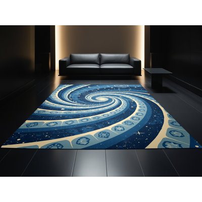 Tapis bleu moelleux doux et moelleux bleu