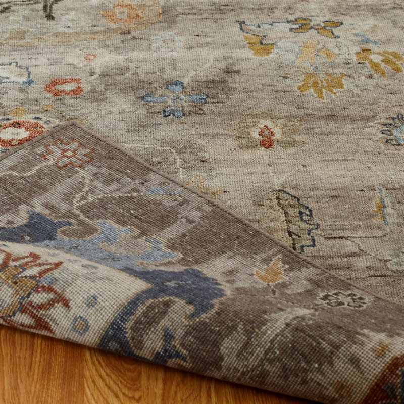 Stills Handmade Wool Oriental and Abstract Area Rug, Round 8'