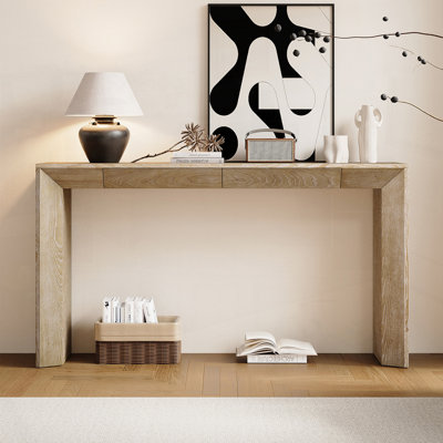 Console Farmhouse avec 2 tiroirs dissimulés