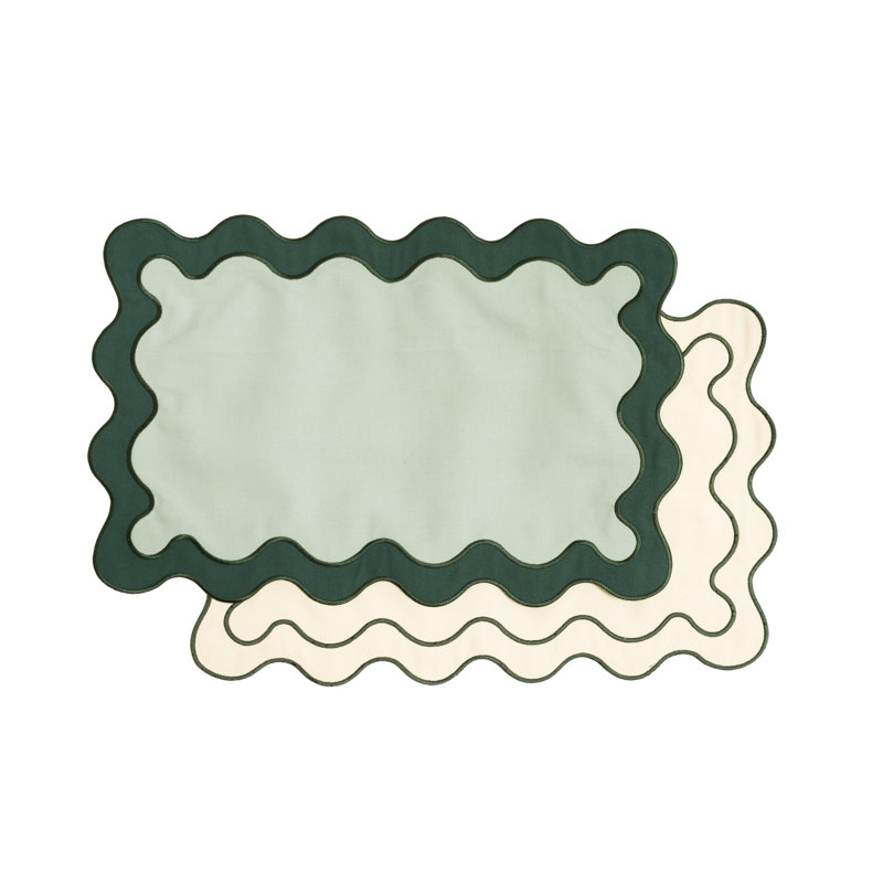 Polyester Rectangle Placemats, Green