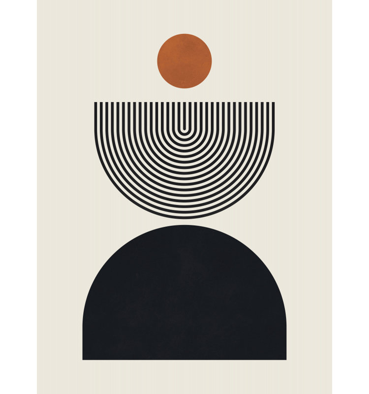 Geometric Desert Balance Print, 12 × 18, Wrapped Canvas, Gold/Tan/Black/Brown/White