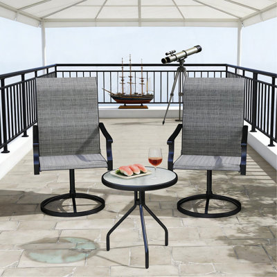 Ensemble de 2 chaises d'extérieur, chaises pivotantes