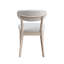  2 pièces, chaise de salle à manger rembourrée en bois, blanc délavé-1302894614