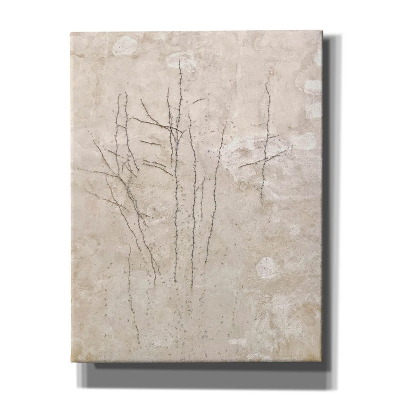 «Stucco Minus Vine 3» par IMB, art mural sur toile, H 34 po x l 26 po x P 1,5 po