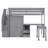 Loft Bed With Cabinet, Open Wardrobe And Bookcase-2035024160-2035024162