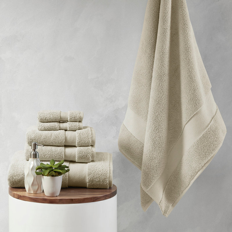 1000Gsm 100% Cotton 6 Piece Towel Set, Natural