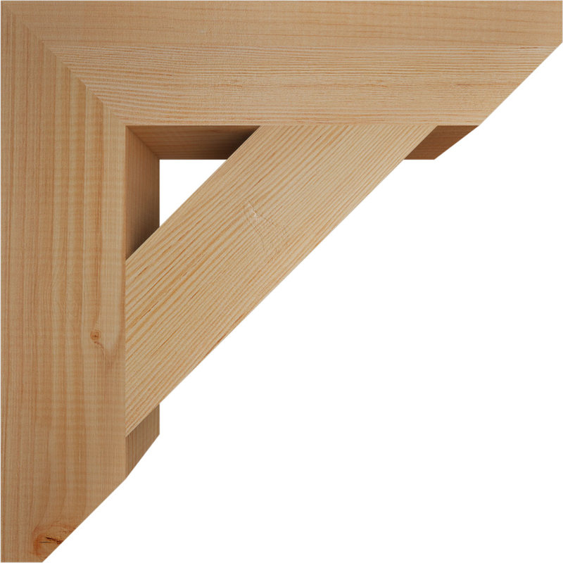 Support traditionnel en bois rustique à lattes, Sapin de Douglas, H 18 po x l 3,5 po x P 18 po