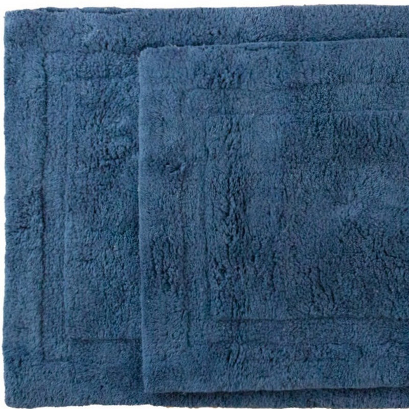Redner Cotton Bath Rug, Classic Blue