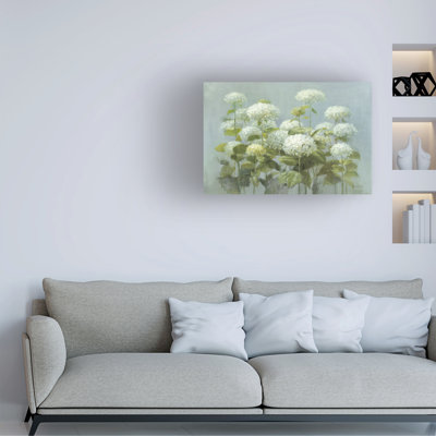 Danhui Nai White Hydrangea Garden Canvas Art