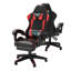Ergonomic Game Chair with Massage Lumbar Support and Footrest Swivel-74712720