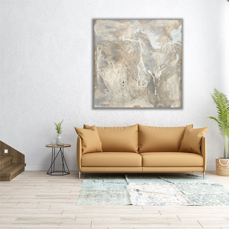 White Horse II - reproduction d'art sur toile, H 20 po x l 20 po