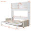 Grand lit escamotable mural avec canapé, blanc-1740504912