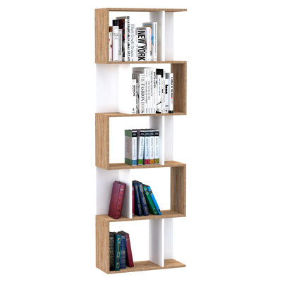 184.5cm H x 60cm W Geometric Bookcase
