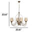 Lustre avec abat-jour en métal 4 lumières Adjsiable-1321018890-1321018901