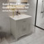 Meuble-lavabo sur pied 36 po en bois massif de qualité supérieure avec comptoir