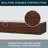 Dakota 48" Cinnamon Stain Floating Pine Wood Fireplace Mantel Shelf with Hand-Distressing - Mounting Hardware Included-1998684970-2002487713