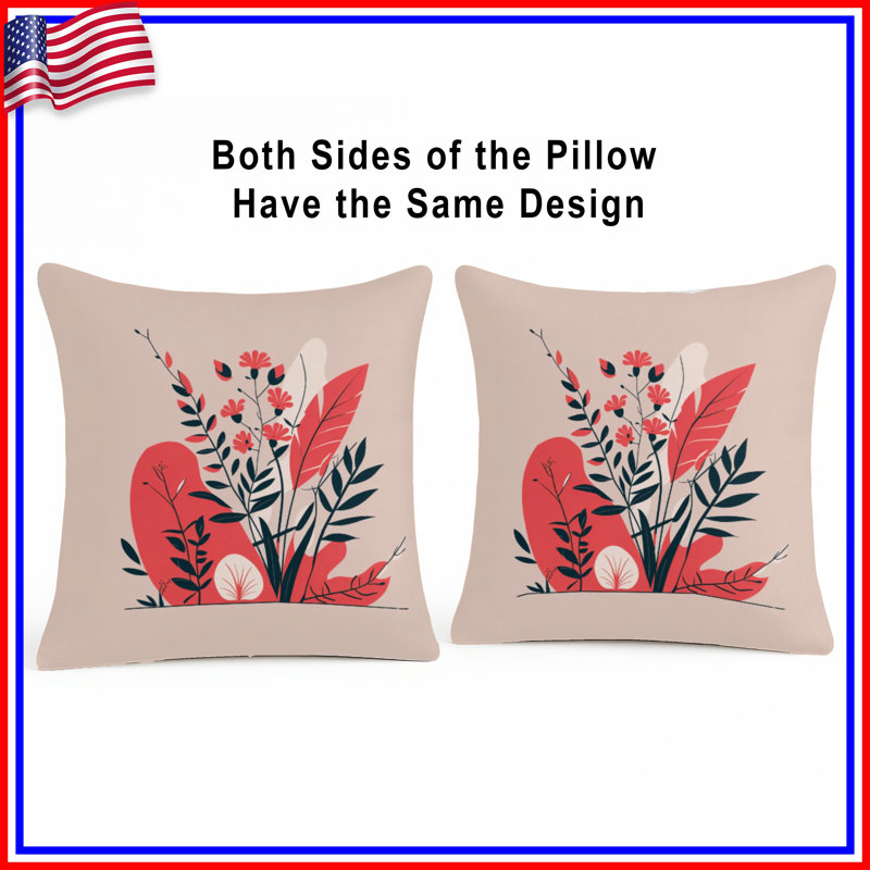 Coussin Floral, 26 x 26 pouces