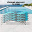 Ensemble 3 chaises longues bleues pour piscine