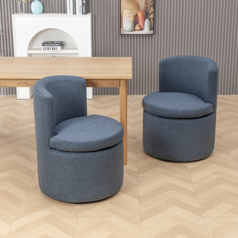 Chaises de salle à manger rembourrées Modern, Navy