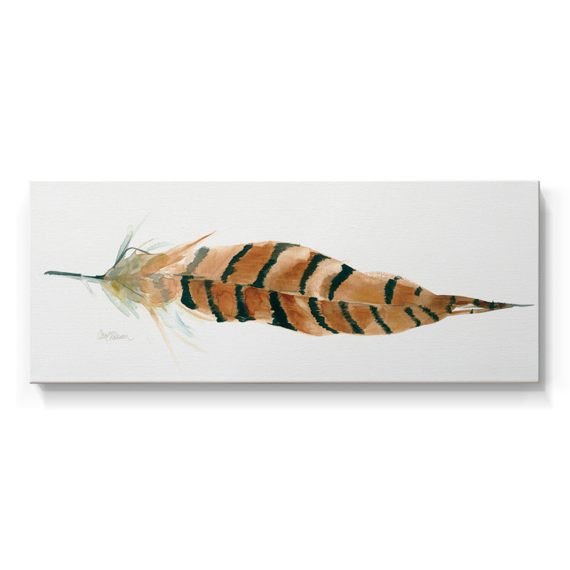 Tail Feather I - Toile tendue avec châssis - Prêt à accrocher, H 12 po x l 30 po