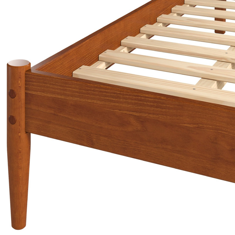 Structure de lit très grand Mid-Century en bois massif | Dash de mobilier, King