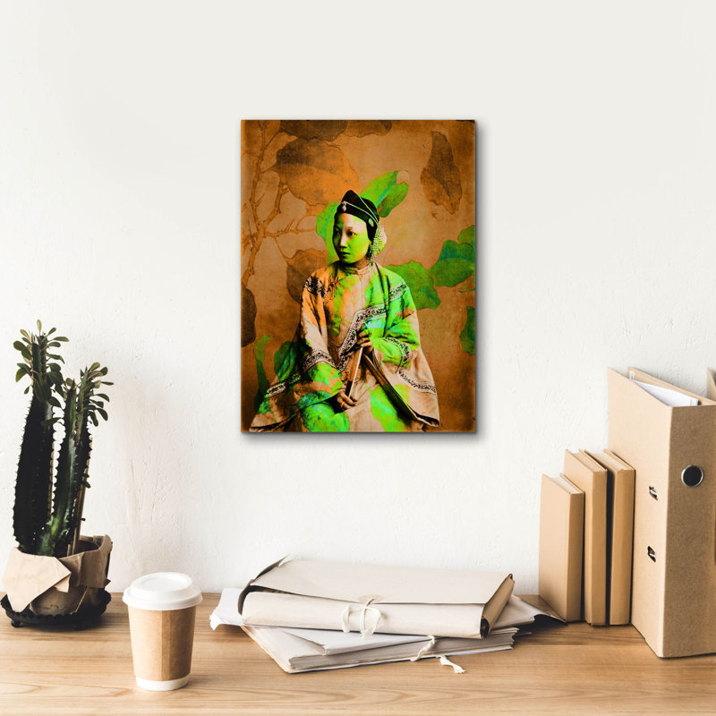 "Leafy histoire" par Elena Ray, art mural sur toile, 26 po x 30 po, H 16 po x l 12 po x P 0,75 po