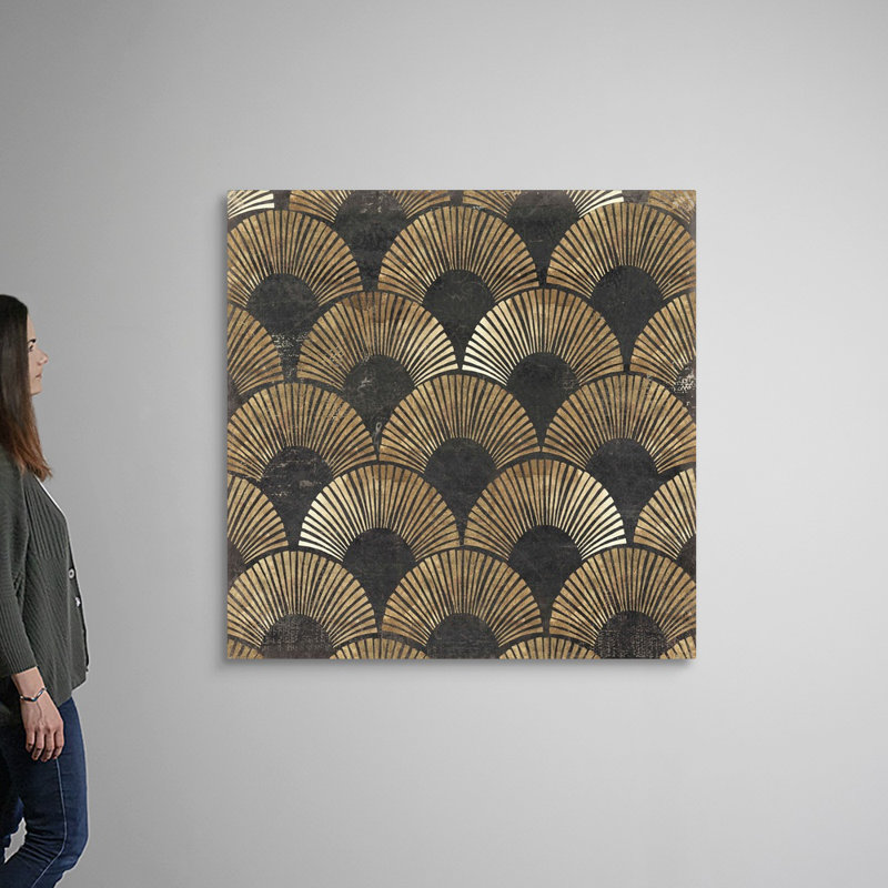 «Golden Art Deco II» par Aimee Wilson, reproduction sur toile, Toile tendue, H 48 po x l 48 po, Sans cadre