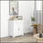 Solid Wood Countertop Sideboard with 2 Drawers, Doors, and Adjustable Shelf for Modern Kitchen Storage and Coffee Bar