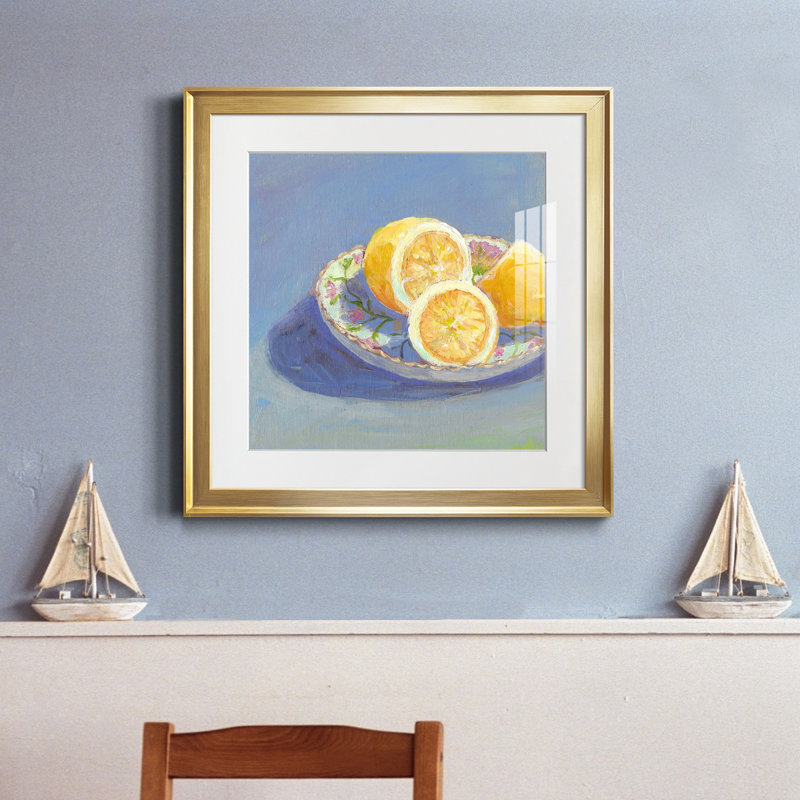 «Still Citrus I», reproduction encadrée de qualité supérieure - prête à être accrochée, H 30,5 po x l 30,5 po x P 1,5 po