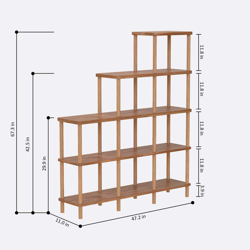 Loon Peak Lincoln Solid Wood Bookcase - Stylish Storage