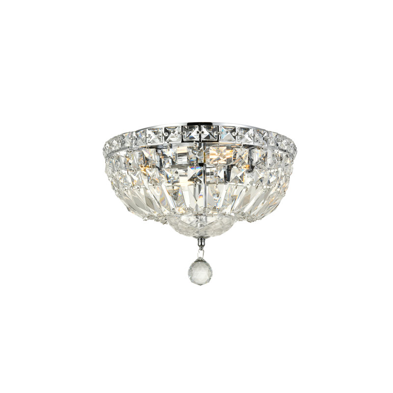 Stinnett 4 - Light Dimmable Urn / Bowl Chandelier, Chrome, Chrome / Royal Cut