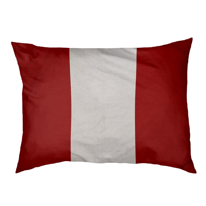 Coussin Golden State, Grand (l 40 po x P 30 po x H 6,5 po), Rouge
