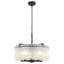 Modern 5-Light 18.7" Wave Shape Glass Round Drum Chandelier-107168565