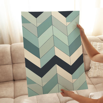 Motif abstrait chevron abstrait III, reproduction d'art non encadrée