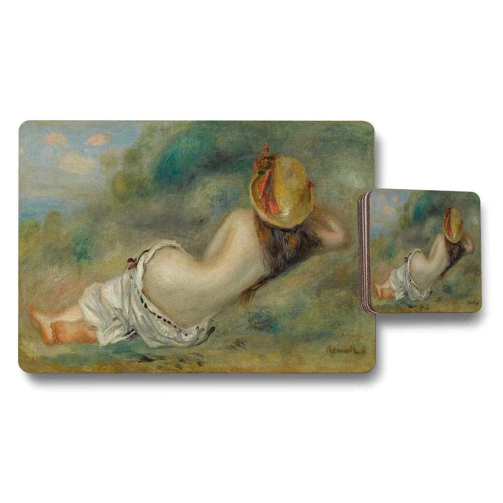 Impressionist Beach Nude Art Placemats and Coasters Set