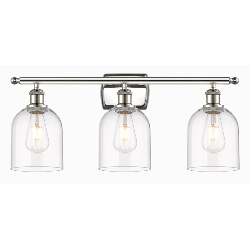 Anacaren 3 - Light Dimmable Vanity Light, Clear, Polished Nickel