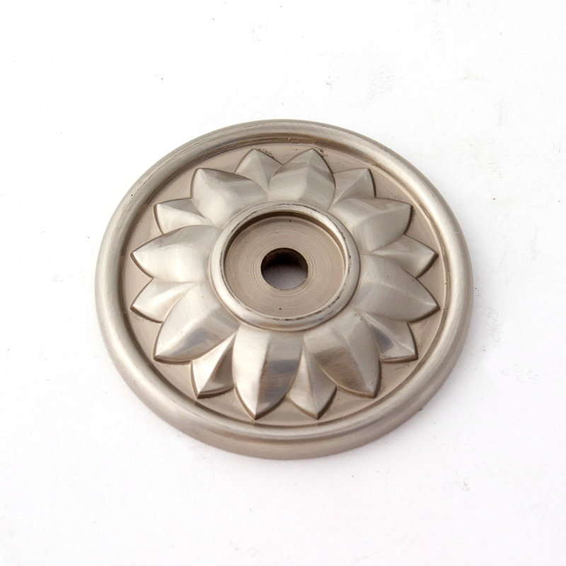 Fiore Brass Rose / Rosette, Satin Nickel
