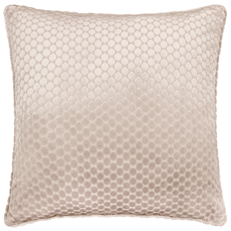Neptune Geometric Square Throw Pillow Cover, Beige