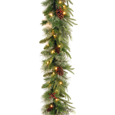 108" Pre-Lit Colonial Christmas Garland