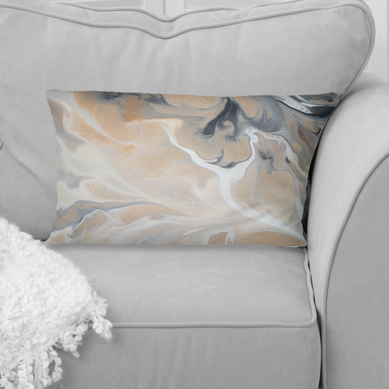 Coussin décoratif abstrait en marbre avec copie de l'espace VII - Fractals
