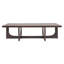 Rectangular Mango Wood Coffee Table With Cross Trestle Base In Black