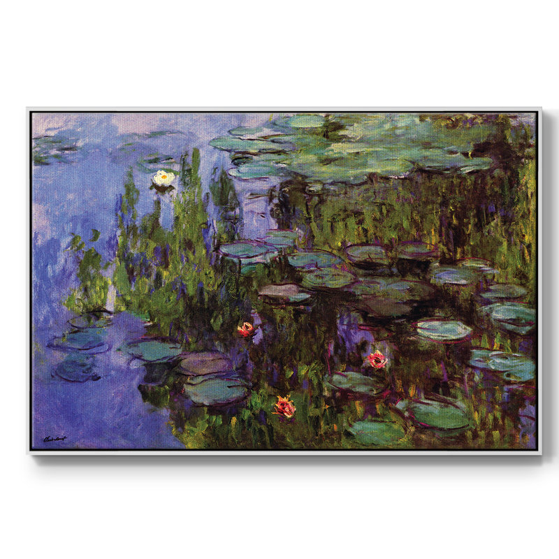 «Gardens by Monet», reproduction d'art sur toile, H 41 po x l 27 po x P 2 po, Blanc