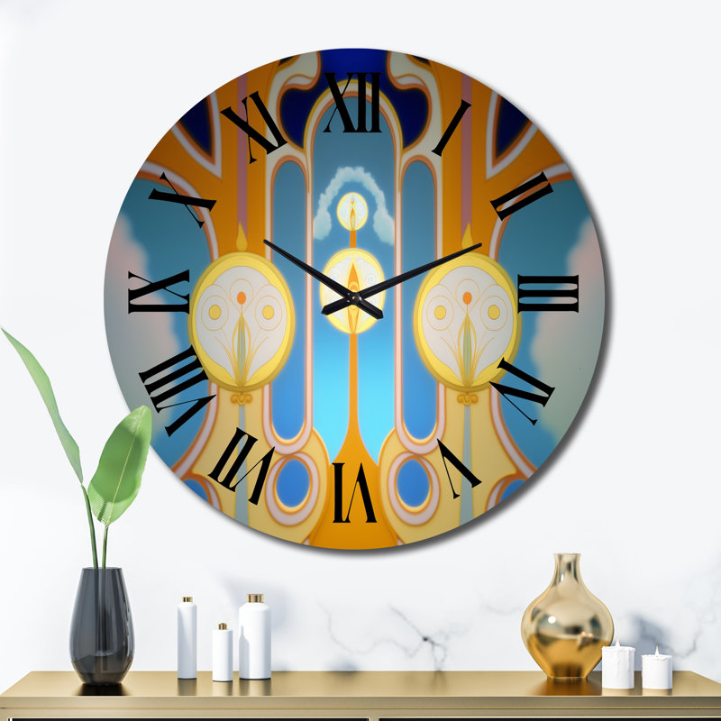 Horloge murale en métal, Très grand