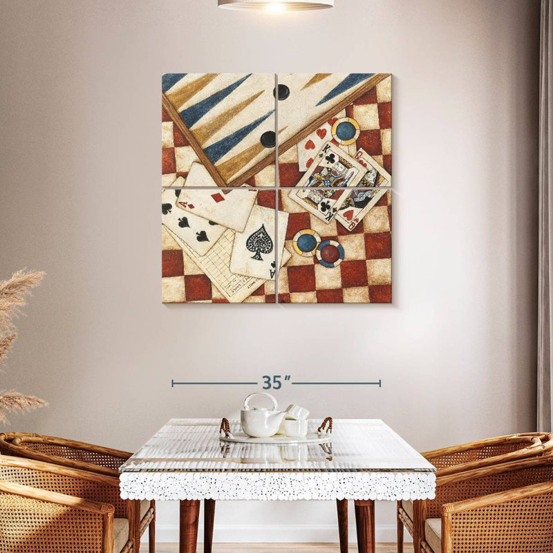 Senne poker rétro, 38" H x 38" W
